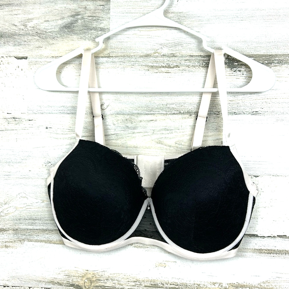 Pure Beauty Womens Plus 40C Black Pink Lace Mesh Underwire Bra NEW Luxe